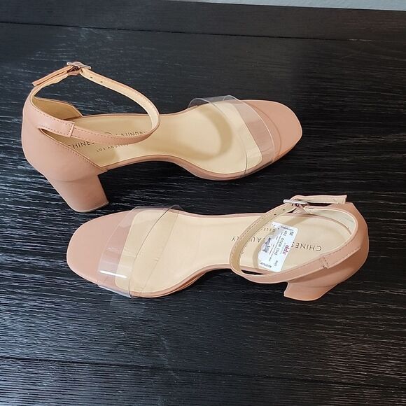 BRAND NEW CHINESE LAUNDRY WOMEN'S TERI CLEAR ANKLE STRAP BLOCK HEEL SANDALS - Picture 8 of 16